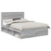 vidaXL Estrutura da Cama com cabeceira Cinza Sonoma 160 x 200 cm