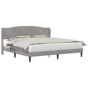 vidaXL Estrutura da Cama Cinzento-claro 180 x 200 cm Veludo