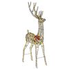 vidaXL Rena de Natal 3D LOVIISA 250 LED Branco quente 96 x 40 x 180 cm