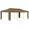 vidaXL Gazebo com telhado duplo 3x6 m 180 g/m&sup2; cinza-acastanhado
