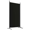 vidaXL Divis&oacute;ria de quarto com 2 painel 175x180 cm preto tecido