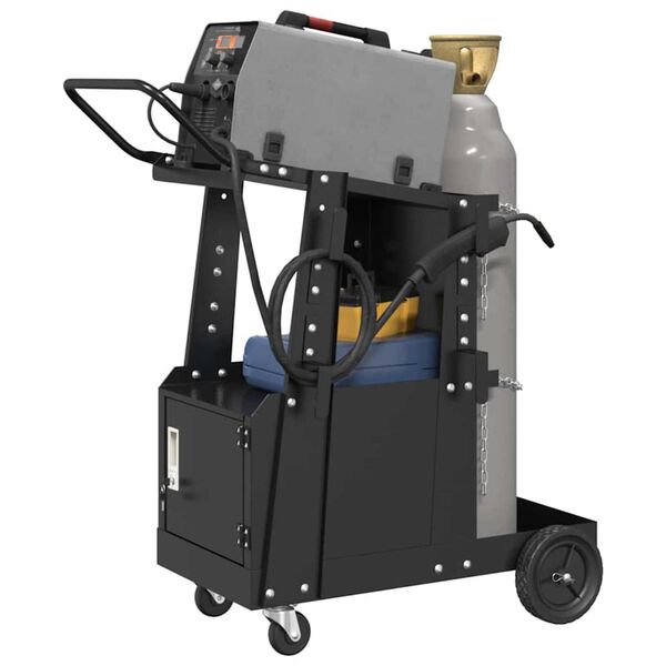 vidaXL Carro de soldadura Preto 90 x 46 x 96 cm Aço