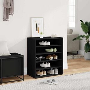 vidaXL Arm&aacute;rio para sapatos 60x35x70 cm derivados de madeira preto