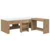 vidaXL Cama Alta para Crian&ccedil;as com Mesa 2 unid. Carvalho Arttisan
