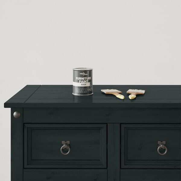 vidaXL Tinta para móveis Preto 10 x 10 x 12,2 cm Impressão em parede