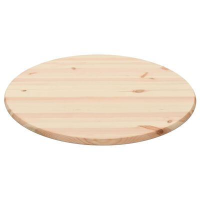 vidaXL Tampo de mesa redondo 25 mm 80 cm madeira pinho natural