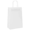 vidaXL Sacos de papel 250 unid com al&ccedil;as branco 21x11x31 cm