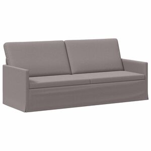 vidaXL Sof&aacute; de 3 lugares Cinzento-acastanhado 190 x 81 x 82 cm Tecido