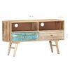 vidaXL M&oacute;vel de TV 88x30x50 cm madeira de mangueira maci&ccedil;a
