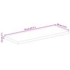 vidaXL Tampo de mesa retangular 70x20x2,5 cm madeira recuperada maci&ccedil;a