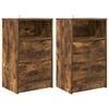 vidaXL Mesas de cabeceira 2 pcs Carvalho Defumado 40 x 30 x 467 cm