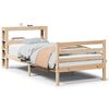 vidaXL Estrutura de cama com cabeceira 100x200cm pinho maci&ccedil;o