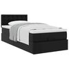 vidaXL Cama otomana com colch&atilde;o 90x200 cm couro artificial preto
