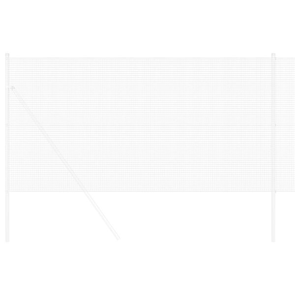 vidaXL Cerca de Arame Soldado Prateado 1.5 x 10 m