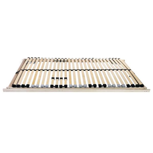 vidaXL Base de ripas Castanho 120 x 190 cm Madeira de faia sólida