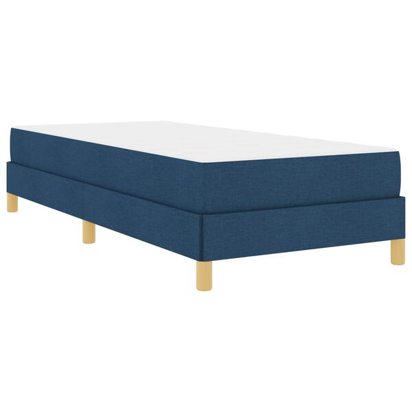 vidaXL Cama Box com colch&atilde;o Azul 80 x 200 cm tecido
