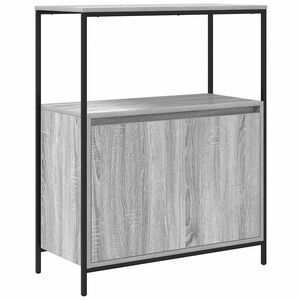 vidaXL Arm&aacute;rio de banheiro com prateleiras, cinza, Sonoma, 76,5 x 35 x 95 cm
