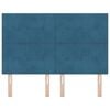 vidaXL Cabeceira com cabeceira Azul Escuro 160 cm Couro Sint&eacute;tico