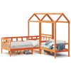 vidaXL Conj. sof&aacute;-cama com telhado 90x200 cm pinho maci&ccedil;o castanho-mel