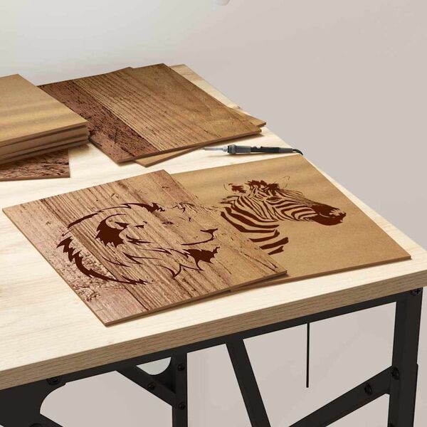 vidaXL Pain&eacute;is de Decora&ccedil;&atilde;o 50 pcs Madeira antiga 21 x 30 x 0,27 cm