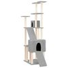 vidaXL &Aacute;rvore p/ gatos c/ postes arranhadores sisal 190 cm cinza-claro