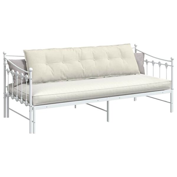 vidaXL Travesseiro para Costas Creme 180 x 50 cm