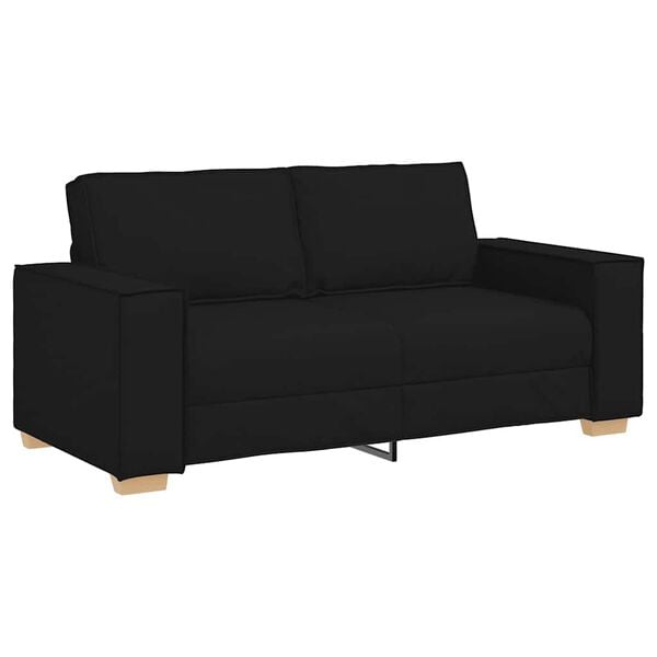 vidaXL Sof&aacute; de 2 lugares preto 180x78x84 cm tecido