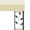 vidaXL Gazebo de parede 4x3x2,5 m creme