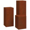 vidaXL Suporte para Plantas 3 pcs Ferro Enferrujado