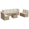 vidaXL 9 pcs conjunto de sof&aacute;s p/ jardim com almofad&otilde;es vime PE bege
