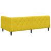 vidaXL Estrutura de Cama de Canto Amarelo 100 x 200 cm Veludo
