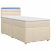 vidaXL Cama box spring com colch&atilde;o Creme 80 x 200 cm Tecido