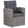 vidaXL 6 pcs conjunto lounge de jardim c/ almofad&otilde;es vime PE cinzento