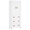vidaXL Arm&aacute;rio alto 69,5x34x180 cm derivados de madeira branco