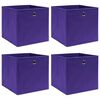 vidaXL Caixas de arruma&ccedil;&atilde;o 4 pcs 32x32x32 cm tecido roxo