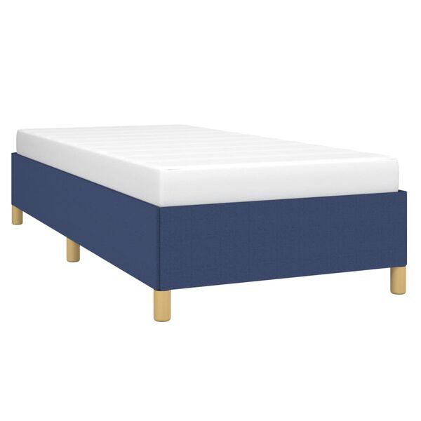 vidaXL Estrutura de cama sem colchão 90x190 cm tecido azul
