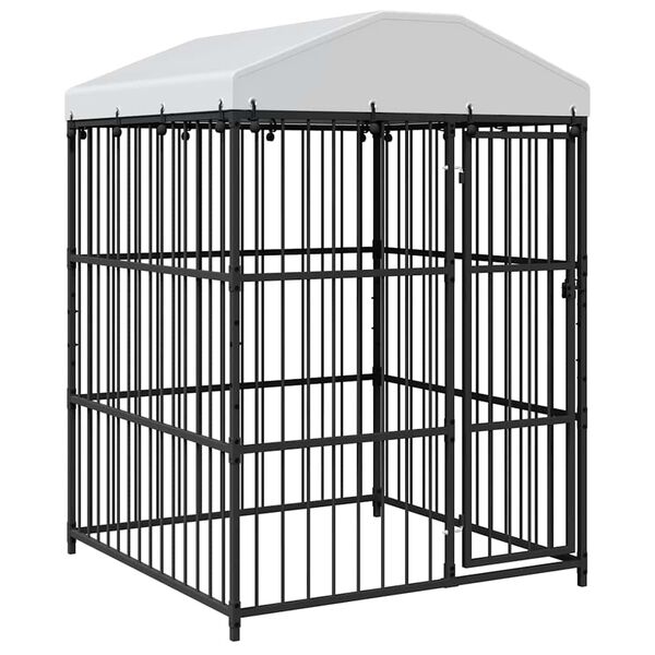 vidaXL Canil de exterior com telhado 150x150x210 cm