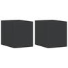 vidaXL Candeeiros de parede para exterior 2 pcs alum&iacute;nio fundido preto