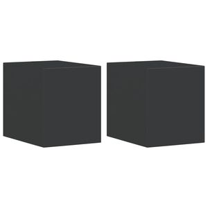 vidaXL Candeeiros de parede para exterior 2 pcs alum&iacute;nio fundido preto