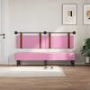 vidaXL Cabeceira Suspensa Liso Rosa 170 x 55 x 5 cm PU Antigo