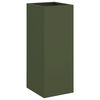 vidaXL Vaso/floreira 32x29x75 cm a&ccedil;o verde azeitona