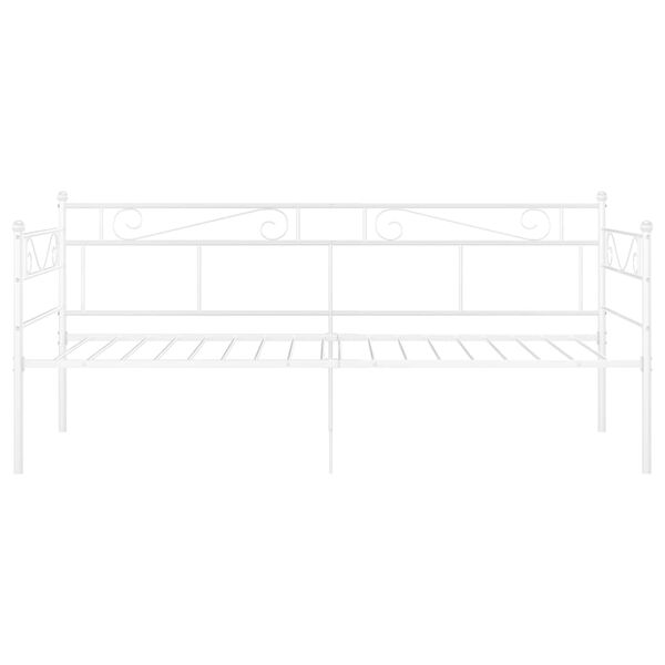 vidaXL Sof&aacute;-cama 90x200 cm metal branco