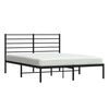 vidaXL Estrutura de cama com cabeceira 160x200 cm metal preto