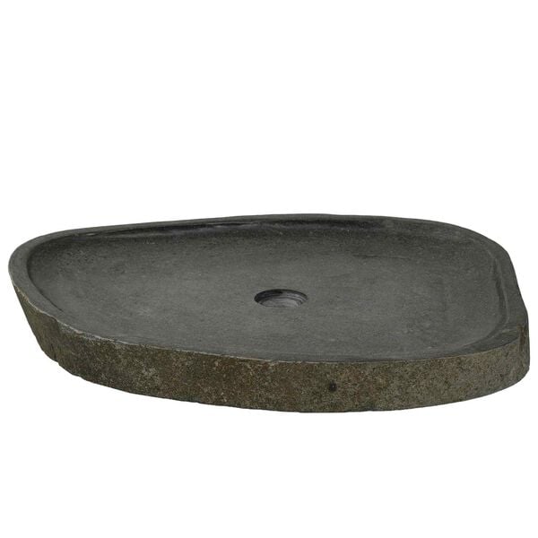 vidaXL Lavabo Cinzeto (55-65) x (40-50) x 6 cm Pedra de Rio