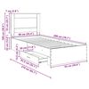 vidaXL Estrutura da Cama com gaveta com cabeceira Madeira processada