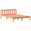 vidaXL Cama sem colch&atilde;o 135x190 cm madeira pinho maci&ccedil;a castanho-mel