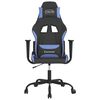 vidaXL Cadeira de gaming tecido preto e azul