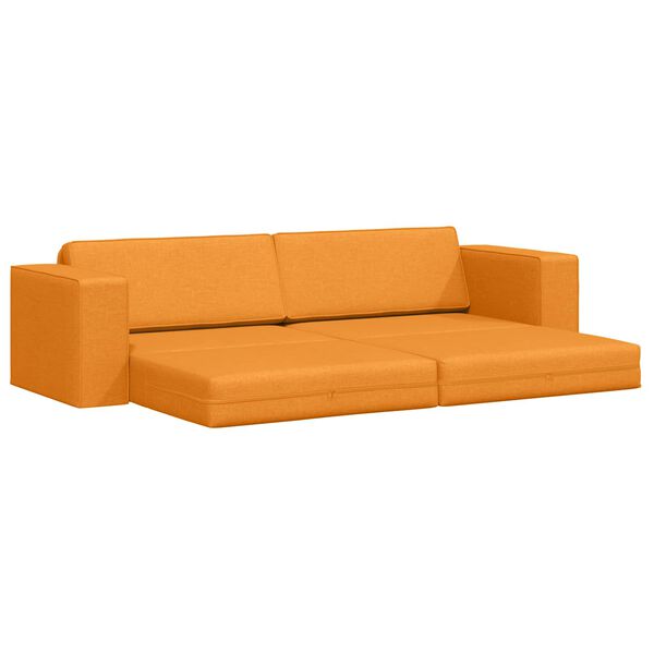vidaXL Sof&aacute;-Cama 200cm Amarelo Escuro tecido