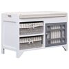 vidaXL Banco de corredor 70x33,5x45 cm madeira de paulownia branco