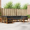 vidaXL Conjunto de Sof&aacute;s para Exterior 6 pcs Natural e Antracite
